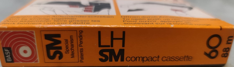 1970 BASF  SPECIAL MECHANISM PATENTS PENDİNG LHSM COMPACT CASSETTE 60 88M  MEKANİK KUTUSUNDA KULLANILMAMIŞ KASET