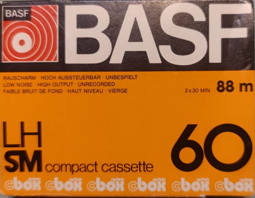 1970 BASF  SPECIAL MECHANISM PATENTS PENDİNG LHSM COMPACT CASSETTE 60 88M  MEKANİK KUTUSUNDA KULLANILMAMIŞ KASET