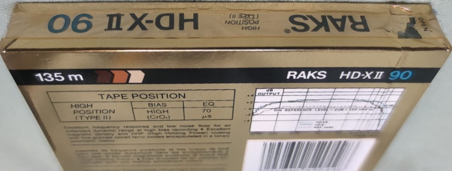 RAKS EXTENDED HIGH POSITION  (TYP II) HD-X  2 SUPER PRECISİON CASSETTE MECHANISM 90 ACILMAMIŞ AMBALAJ KASET