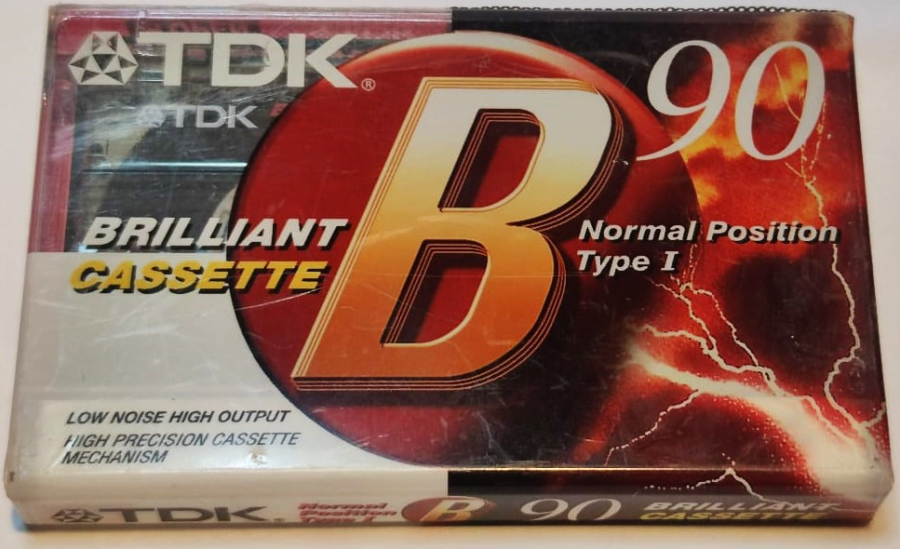 TDK 90 BRILLIANT CASSETTE NORMAL POSİTION TYPE 1 SES KAYIT BANTI ANBALAJINDA KULLANILMAMIŞ KASET