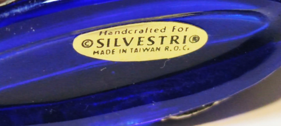 HANDCRAFTED SİLVERTRİ COBALT BLUE PURFUME GLASS KOBALT MAVİSİ VİDALI KAPAKLI CAM İÇİ BOŞ PARFUM ŞİŞESİ