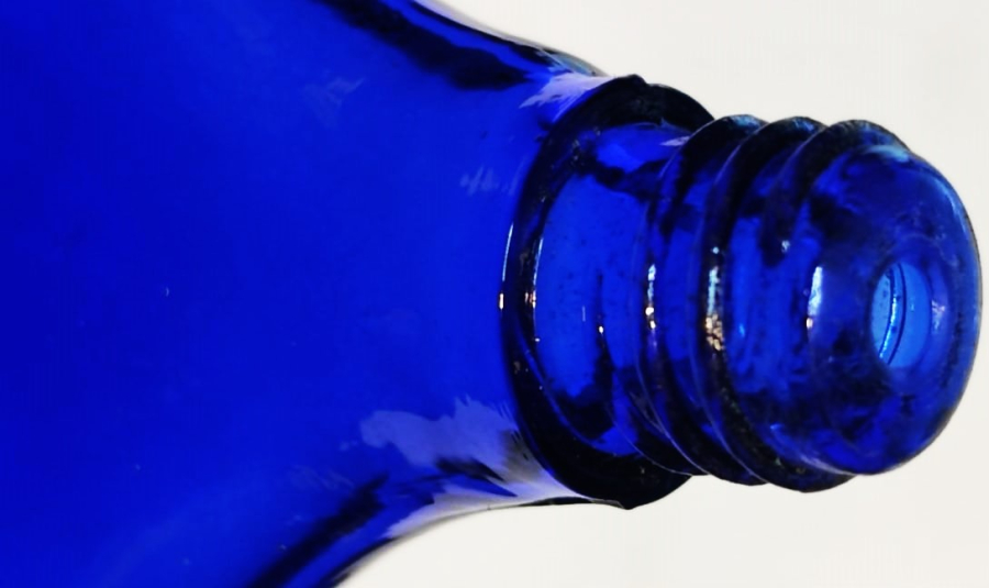 HANDCRAFTED SİLVERTRİ COBALT BLUE PURFUME GLASS KOBALT MAVİSİ VİDALI KAPAKLI CAM İÇİ BOŞ PARFUM ŞİŞESİ