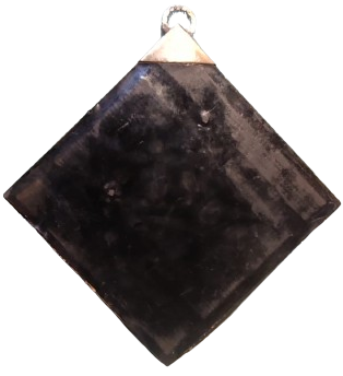 1834 KARA HARP OKULU ASKERİ  ŞİLT SİYAH ZEMİNLİ SERAMİK ÜZERİNE SICAK MİNELİ İŞLENMİŞ ASKERİ PLAKET