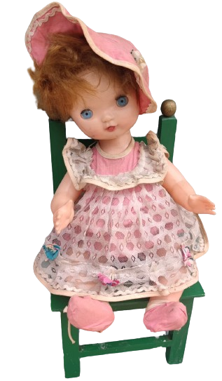 1950 OYUNCAK KUCUK BOYDA COCUK VE BEBEK OTURMA SANDALYE Sİ EL YAPIM KOMPLE AHŞAP YEŞİL BOYALI