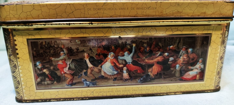 1963 TENEKE KAPAKLI KUTU ÖN KAPAKDA KÖY OKULU  DE DORPSCHOOL RESMİ ONDE VE ARKADA  DORPSKERMIS VAN DAVİD VİNCBOONS KÖY FUARI