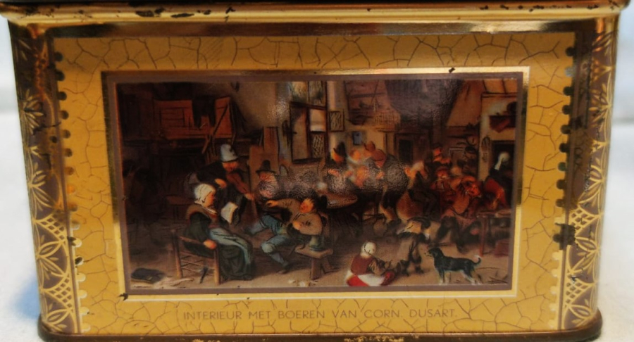 1963 TENEKE KAPAKLI KUTU ÖN KAPAKDA KÖY OKULU  DE DORPSCHOOL RESMİ ONDE VE ARKADA  DORPSKERMIS VAN DAVİD VİNCBOONS KÖY FUARI