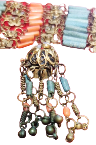 OSMANLI EL YAPIM MERCAN  FURİZE TAŞLARDAN YAPILMIŞ BİLEKLİK VE CİFT KUPE BAYAN TAKI TAKIMI UFAK UZUM SALKIMLARI