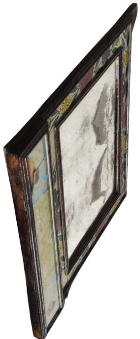 ORJİNAL OSMANLI KONYA GELİN AYNASI TAMAMI EL YAPIM İŞCİLİKLİ AHŞAP KASA İÇİNDE 