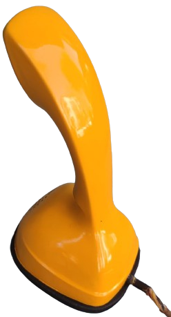 1960 L.M ERİCSSON MADE IN SWEDEN COBRA TELEPHONE CEVİRMELİ SAYISAL İSVEC SARI RENKDE  TELEFON