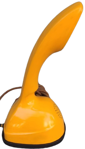 1960 L.M ERİCSSON MADE IN SWEDEN COBRA TELEPHONE CEVİRMELİ SAYISAL İSVEC SARI RENKDE  TELEFON