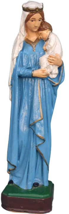 1970 MEYREM ANA KUTSANMIŞ ANNE HEYKELİ BEBEK HZ İSA YI TUTARKEN KOTOLİK KALİTELİ RECİNEDEN YAPILMIŞTIR TAMAMI EL BOYAMADIR İTALYAN