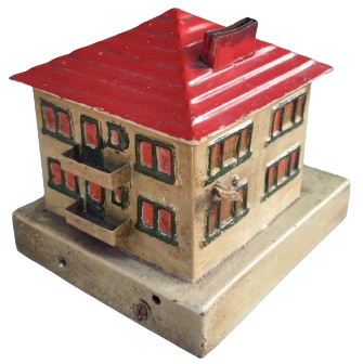 ÖGRETMENLER BANKASI METAL KURMALI LATERNALI GECE LAMBALI ACMA KAPAMA ANAHTARLI 2 KATLI BALKONLU VİLLA KUMBARA