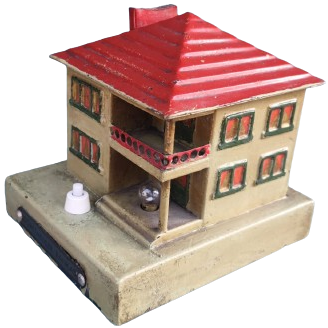 ÖGRETMENLER BANKASI METAL KURMALI LATERNALI GECE LAMBALI ACMA KAPAMA ANAHTARLI 2 KATLI BALKONLU VİLLA KUMBARA