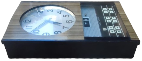 1970 SEIKO SONOLA TRANSISTOR TIME DATER MADEIN IRAN SARKACLI QUARTZ ALARM TAKVİM AY GÜN GÖSTERGELİ DUVAR SAATİ 