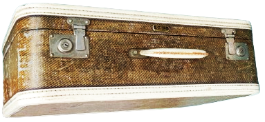 OSHKOSH LUGGAGE  CİFT KİLİTLİ ORTA BOY BAVUL KILCILLI KAHVE VE KREM RENKDE THERE İS NONE FİNER REG. U.S PAT. OFF.