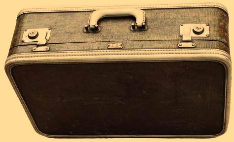 OSHKOSH LUGGAGE  CİFT KİLİTLİ ORTA BOY BAVUL KILCILLI KAHVE VE KREM RENKDE THERE İS NONE FİNER REG. U.S PAT. OFF.