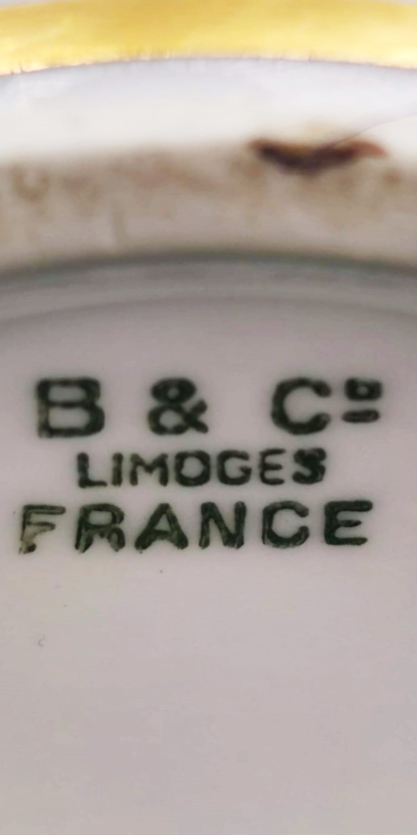 LİMOGES PORSELEN  VAZO  BEYAZ ÜZERİNE MAVİ CİCEK ALT VE AGIZ KISMI EL CEKME VALTIN YALDIZ FRANSIZ ÜRETİMİ