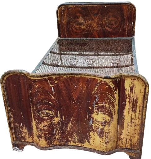 1920 KOMPLE METALDEN YAPILMIS RUS CARLIK DÖNEMİ ENDUSTRIYEL FABRİKA  ÜRETİMİ SOMYALI YATAK