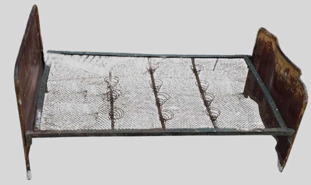 1920 KOMPLE METALDEN YAPILMIS RUS CARLIK DÖNEMİ ENDUSTRIYEL FABRİKA  ÜRETİMİ SOMYALI YATAK