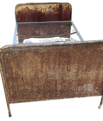 1920 KOMPLE METALDEN YAPILMIS RUS CARLIK DÖNEMİ ENDUSTRIYEL FABRİKA  ÜRETİMİ SOMYALI YATAK