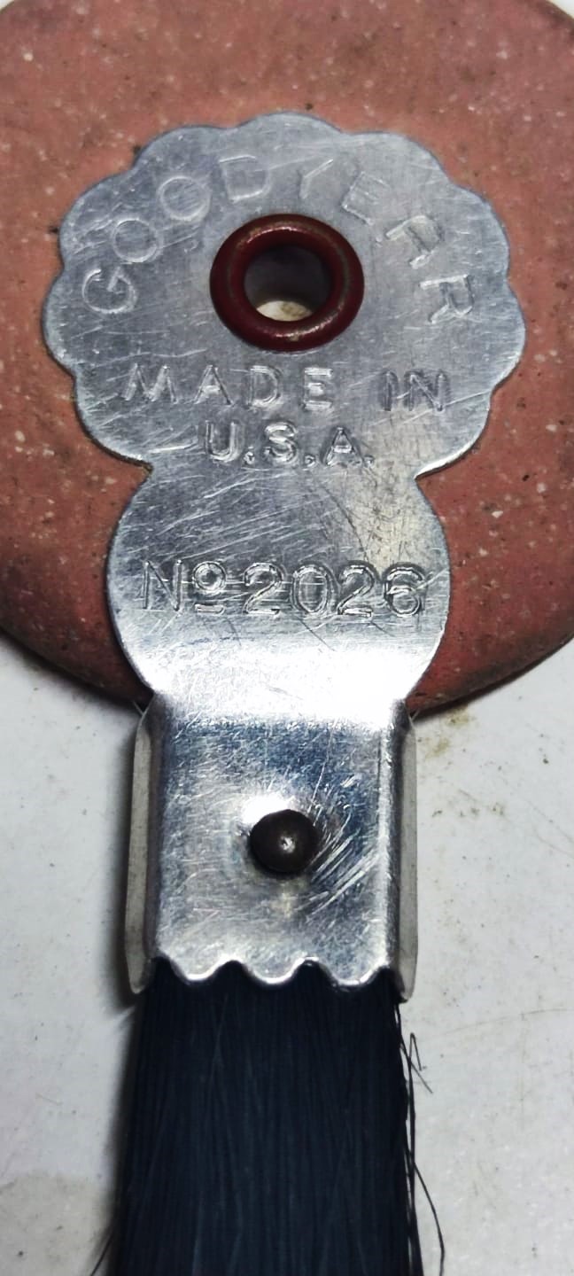 1900 GOODYEAR MADE IN USA  NO 2026 AMERİKAN FIRCALI YUVARLAK OKUL SİLGİ GOODYEAR OTO LASTİK REKLAMLI