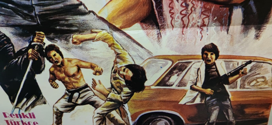 KAN BOKSU YASUAKI KURATA  BOLO YEUNG YÖNETMEN SHUEZY GOOT EL CİZİM  SİNEMA AFİŞİ ORJİNAL FİLMİN  TANITIMINDA KULLANILMIŞTIR