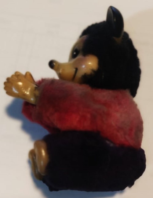 PARMAK   DISNEY MICKEY MOUSE ELLERİ MANDAL GİBİ PARMAK KAVRAYAN  BAŞI HAREKETLİ KIRMIZI SİYAH PELUŞ ELBİSELİ 