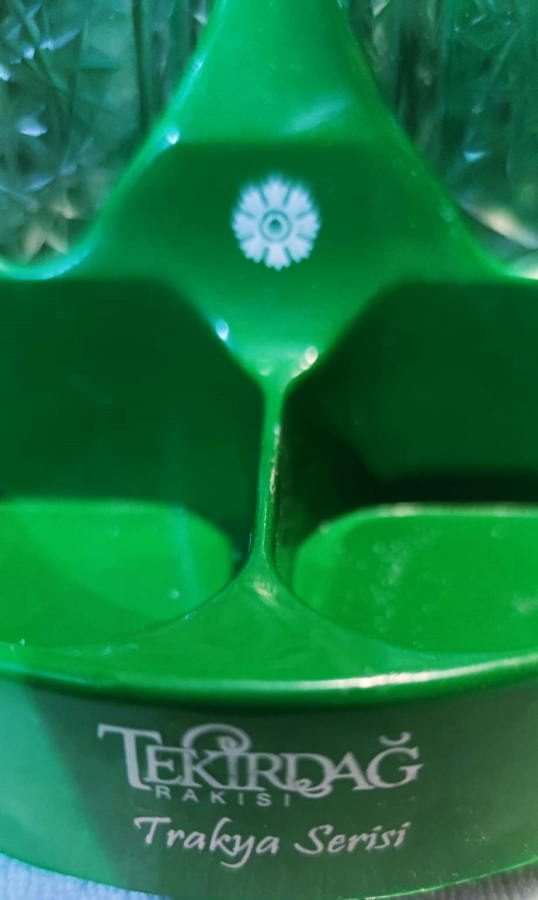 TEKİRDAG RAKISI TRAKYA SERİSİ HEDİYESİ RAKI KEYİFCİ İKİ KESME KRISTAL BARDAK İKİ GÖZ MEZE YERİ TUTMA KULPLU TAŞINAN KEYF