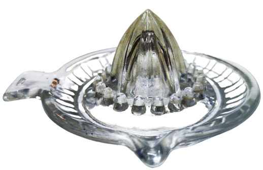 1950 BEYAZ ŞEFFAF SAYDAM RENKDE CAM LİMON PORTAKAL SUYU CIKARICI SIKICI 