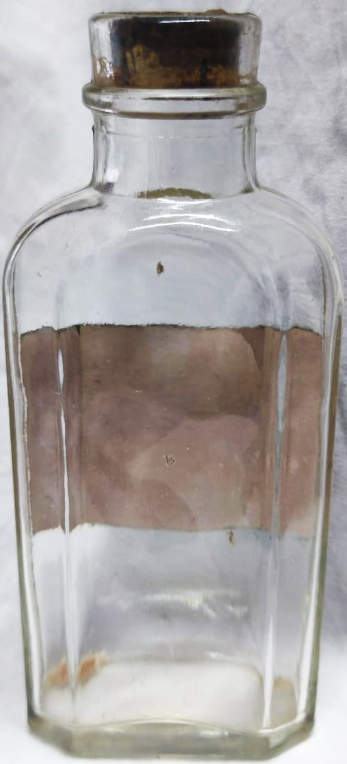 OSMANLI A.DİRİNOS ECZANE İ KEBİR ECZA ŞİŞESİ ÖZEL EL YAPIM İLAC KOYULMASI İÇİN ÜC DİLDE YAZILMIŞ ORJINAL ETİKETLİ