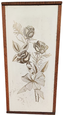 FANTAZİ LOKUM ŞEKERLEME KUTUSU AHŞAP KAPAKLI ÜZERİ EL İŞİ  GÜL RESİMLİ