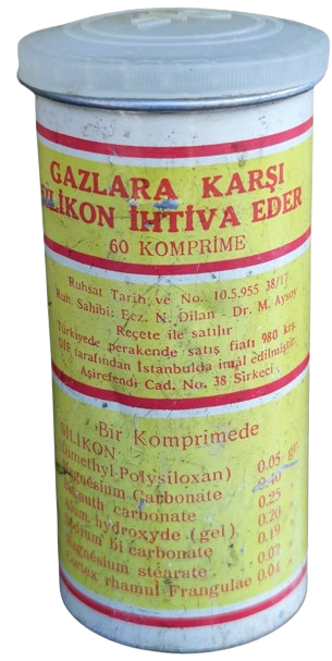 GASTOTER MİDE İLACI DOGAN LABORATUVARI ALÜMİNYUM PLASTİK KAPAKLI İÇERSİ BOŞ İLAC KUTUSU 