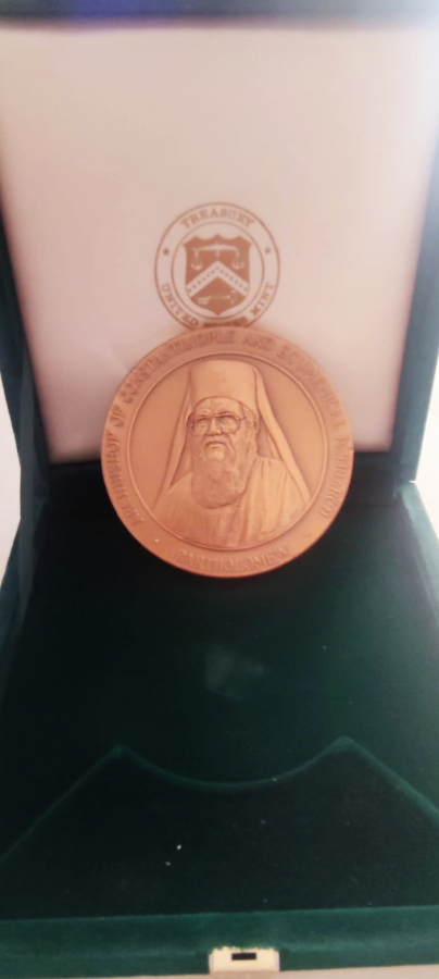 1977 ARCHBİSHOP OF CONSTANTİNOPLE AND ECUMENİCAL PATRİARCH BARTHOLOMEW MADALYASI ORJİNAL KUTUSUNDA