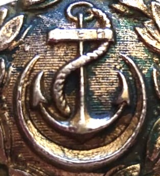 OSMANLI BAHRİYELİ DENİZCİ SUBAY  KEMER TOKASI CELENK İÇERSİNDE  HİLAL İCERSİNDE CIPA GÖRSELLİ PİRİNC