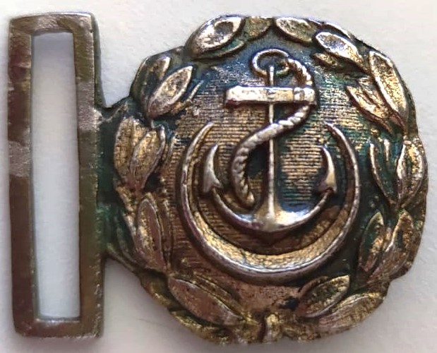 OSMANLI BAHRİYELİ DENİZCİ SUBAY  KEMER TOKASI CELENK İÇERSİNDE  HİLAL İCERSİNDE CIPA GÖRSELLİ PİRİNC