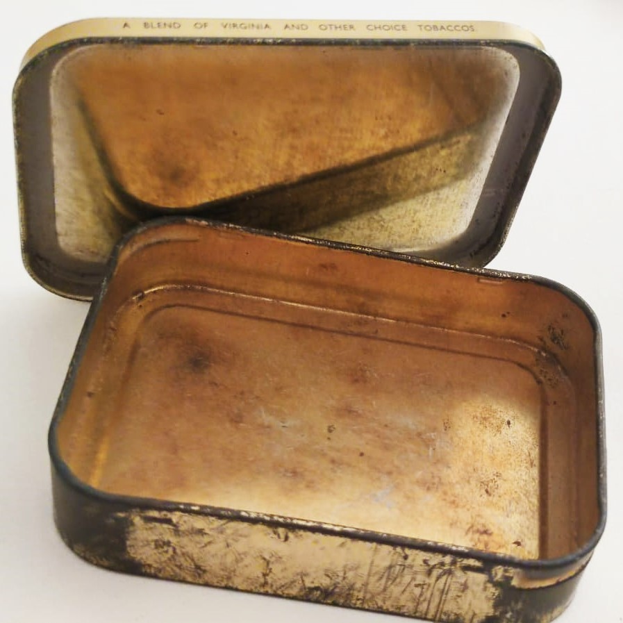 GOLDEN VIRGINIA W.D & H.O. WILLS BRISTOL AND LONDON ALTIN SIGARA BOŞ TUTUN KUTUSU KAPAKLI TENEKE