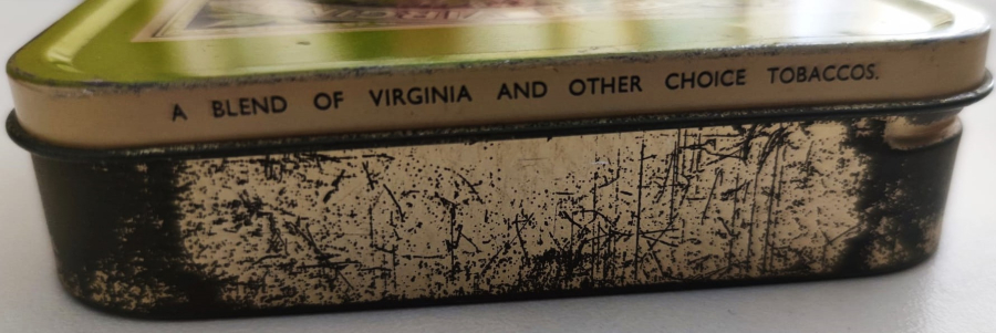 GOLDEN VIRGINIA W.D & H.O. WILLS BRISTOL AND LONDON ALTIN SIGARA BOŞ TUTUN KUTUSU KAPAKLI TENEKE