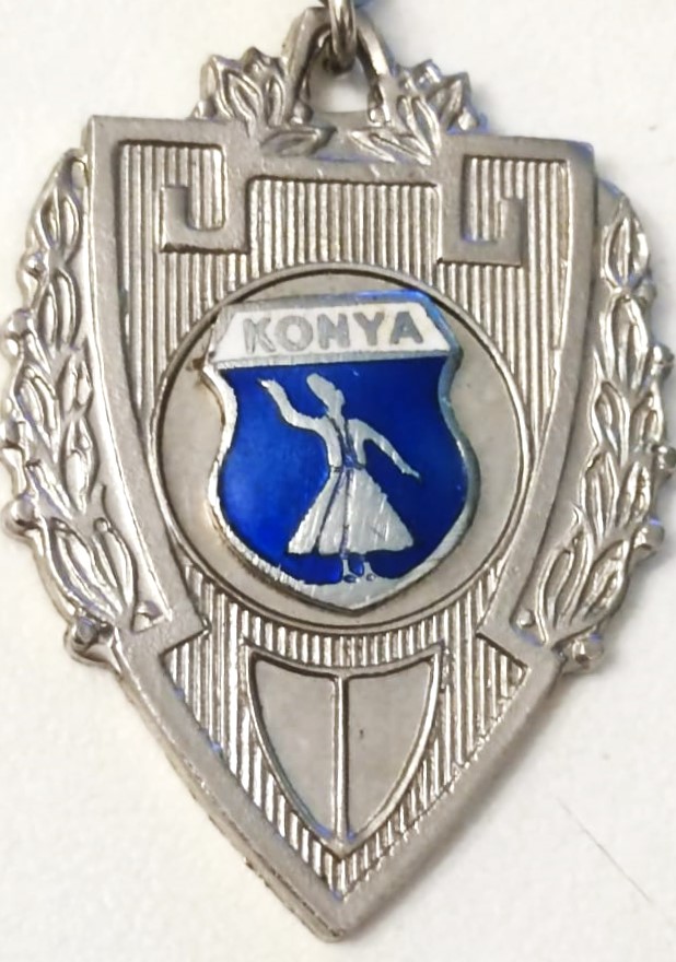 KONYA HZ MEVLANA SEMAZEN TEMALI SICAK MİNELİ KROM PASLANMAZ METAL ANAHTARLIK 