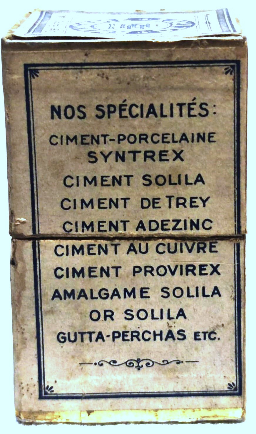 1910 DE TREY FRERES S.A. AMALGAME DETREY ZURİCH SUİSSE MEDİCİNE BOX KARTON KAPAKLİ İCİNDE BOS KAPAKLİ SİSE