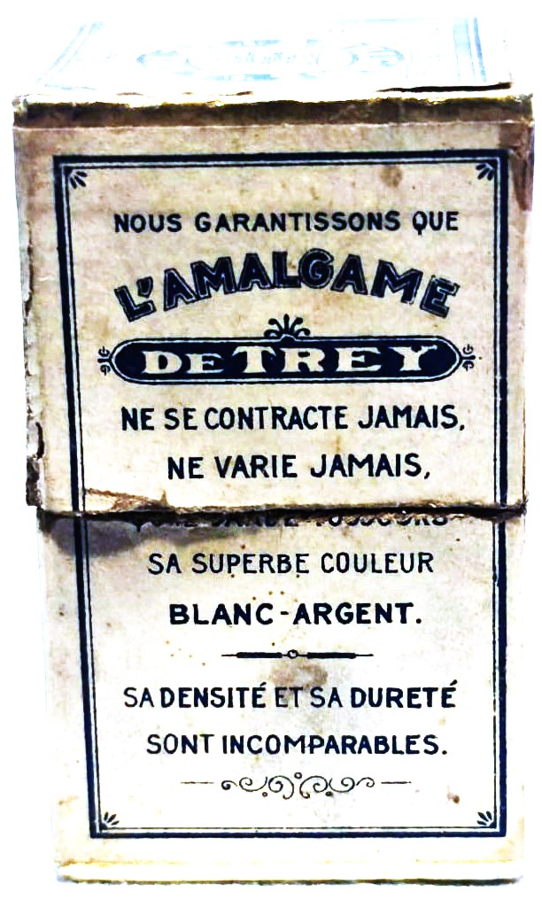 1910 DE TREY FRERES S.A. AMALGAME DETREY ZURİCH SUİSSE MEDİCİNE BOX KARTON KAPAKLİ İCİNDE BOS KAPAKLİ SİSE