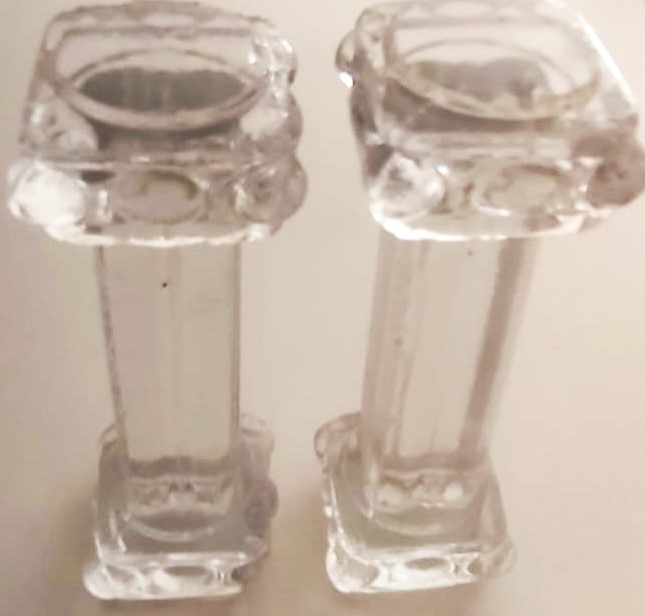 FRANSIZ VİKTORYA DÖNEMİ CRYSTAL İKİ ADET MASA UZERİ BICAK CATAL KASIK DAYAMA STANDI