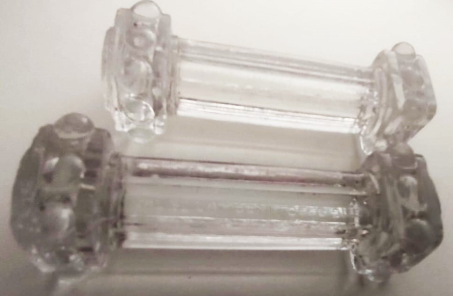 FRANSIZ VİKTORYA DÖNEMİ CRYSTAL İKİ ADET MASA UZERİ BICAK CATAL KASIK DAYAMA STANDI