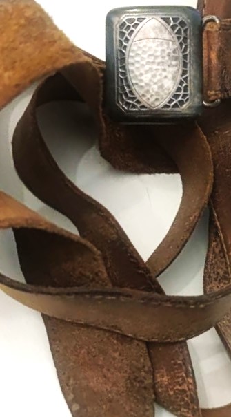 1800 HAFİF USA PİYADE HICKOK PLATE 40 BRONZE  MADE IN USA LEATHER BELT SİLVER PLATE DERİ EL DİKİM TOKALI ERKEK BEL KEMERİ