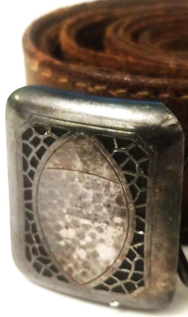 1800 HAFİF USA PİYADE HICKOK PLATE 40 BRONZE  MADE IN USA LEATHER BELT SİLVER PLATE DERİ EL DİKİM TOKALI ERKEK BEL KEMERİ