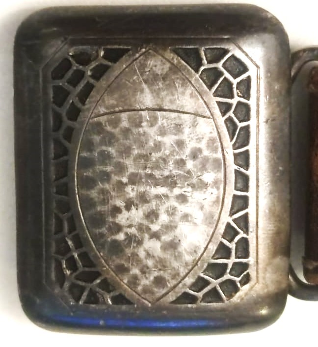 1800 HAFİF USA PİYADE HICKOK PLATE 40 BRONZE  MADE IN USA LEATHER BELT SİLVER PLATE DERİ EL DİKİM TOKALI ERKEK BEL KEMERİ