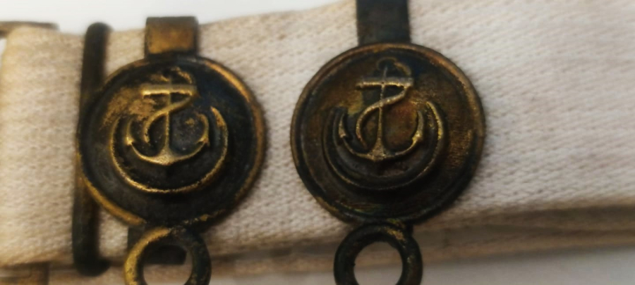 OSMANLI DÖNEMİ EKSİKSİZ NADİR FORMDA DENİZCİ SUBAY MERASİM KEMERİ  KUSANMA KEMERİ MEC VE KILIC ASMA ASKILAR MEVCUT