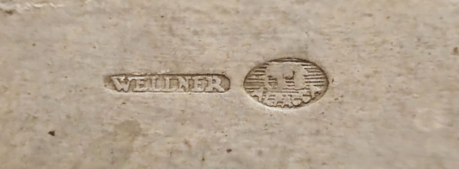 WELLNER VİKTORYA DÖNEMİ ALPACCA MASA UZERİ SERVİS BICAK KASIK CATAL DAYAMA STANDI 2 ADET 