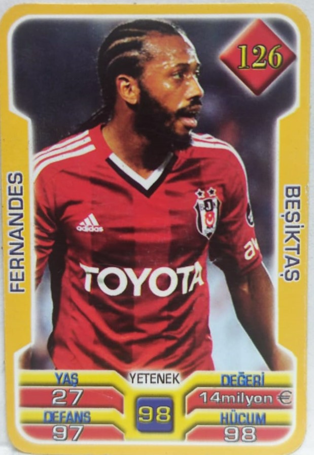 FERNANDES BESİKTAS SPOR KULUBU 2013 . 2014 SUPER FİNAL 7. SERİ OYUN KARTI KART NO 126 