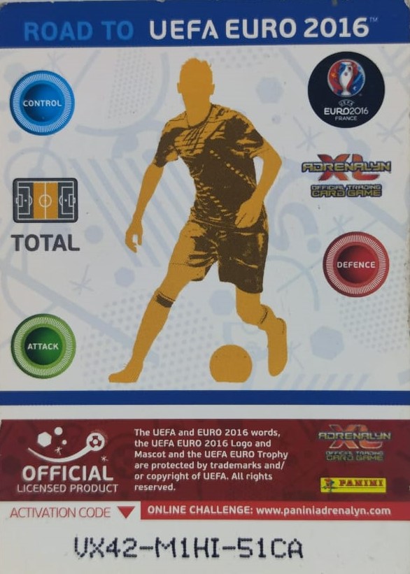 PANİNİ UEFA EURO 2016  HRVATSKA MATEO KOVCIC EN İYİ FUTBOLCU OYUNCU KARTI 227 NO