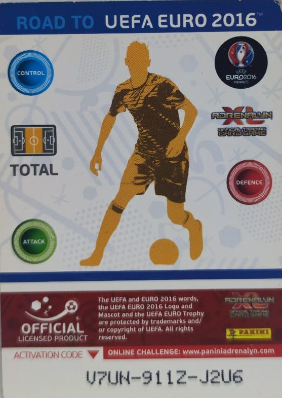 PANİNİ UEFA EURO 2016 BOSNA I HERCEGOVINA HARIS MEDUNJANIN EN İYİ FUTBOLCU OYUNCU KARTI 216 